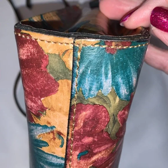 Patricia Nash Crossbody and Shoulder Fresco Bouquet Collection Leather Bag